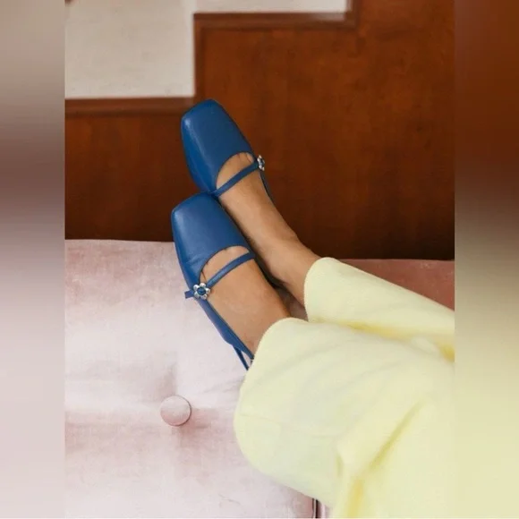 Lisa Says Gah Lisa Veronica Slingback Flats in Cobalt Size 10 - Picture 5 of 7